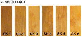 Sound Knot Teak Wood