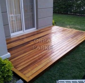Bahçe Zemini Ahşap iroko Döşeme