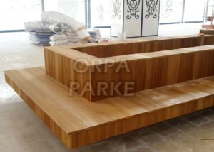 Koyu İroko Deck Oturma Bankları