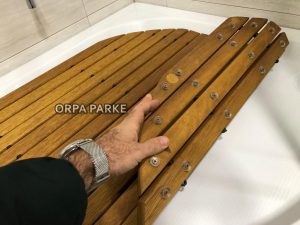 Duşakabin zemini ahşap kaplama
